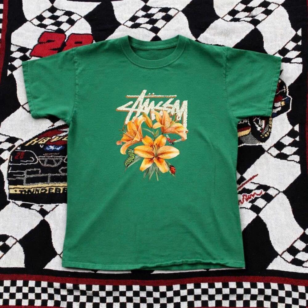 StãSsy Green & Yellow Flower Tee